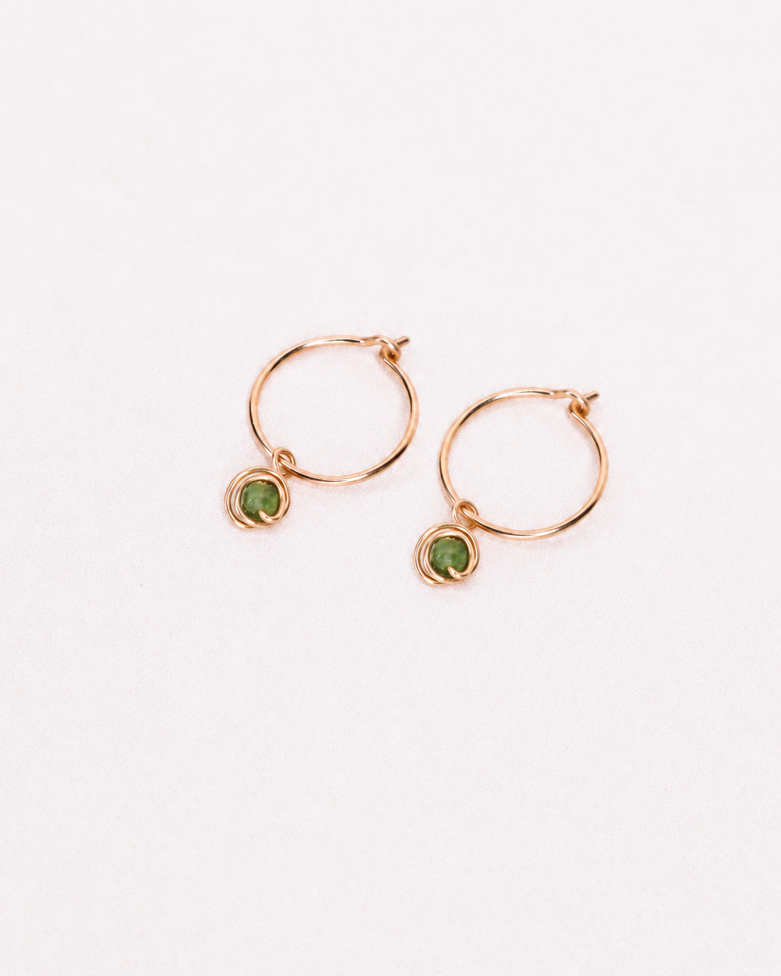 Bora - vert: Or / Tourmaline verte / Paire - DupontDupont
