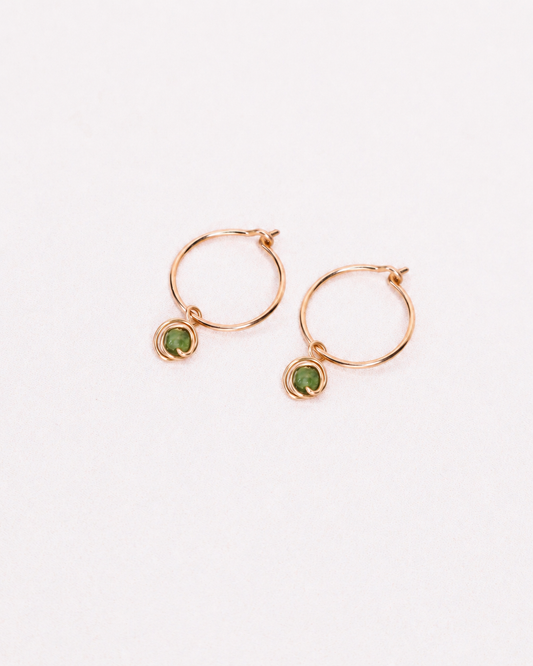 Bora - vert: Or / Tourmaline verte / Paire - DupontDupont