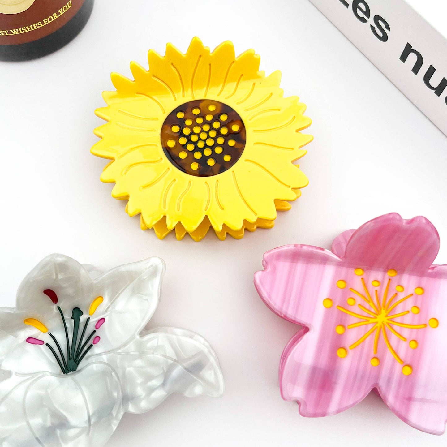 Barrettes fleurs cerisier