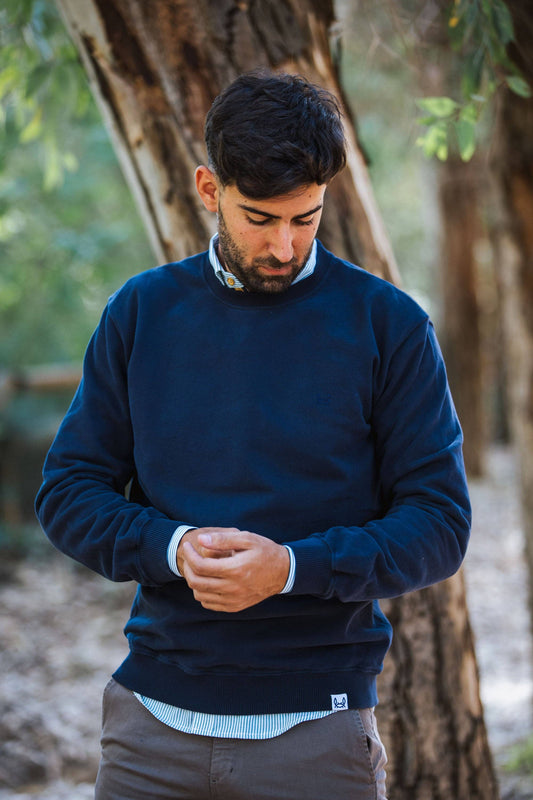 Sweat-shirt Navy Basic: Marine / L