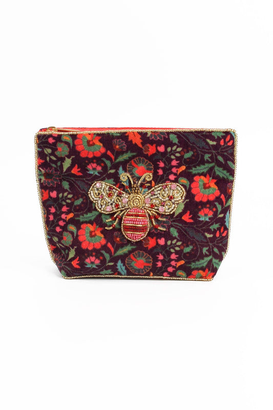 Pochette motif abeille or