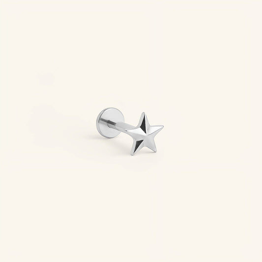 Piercing titane Star: Titane argenté / 6mm