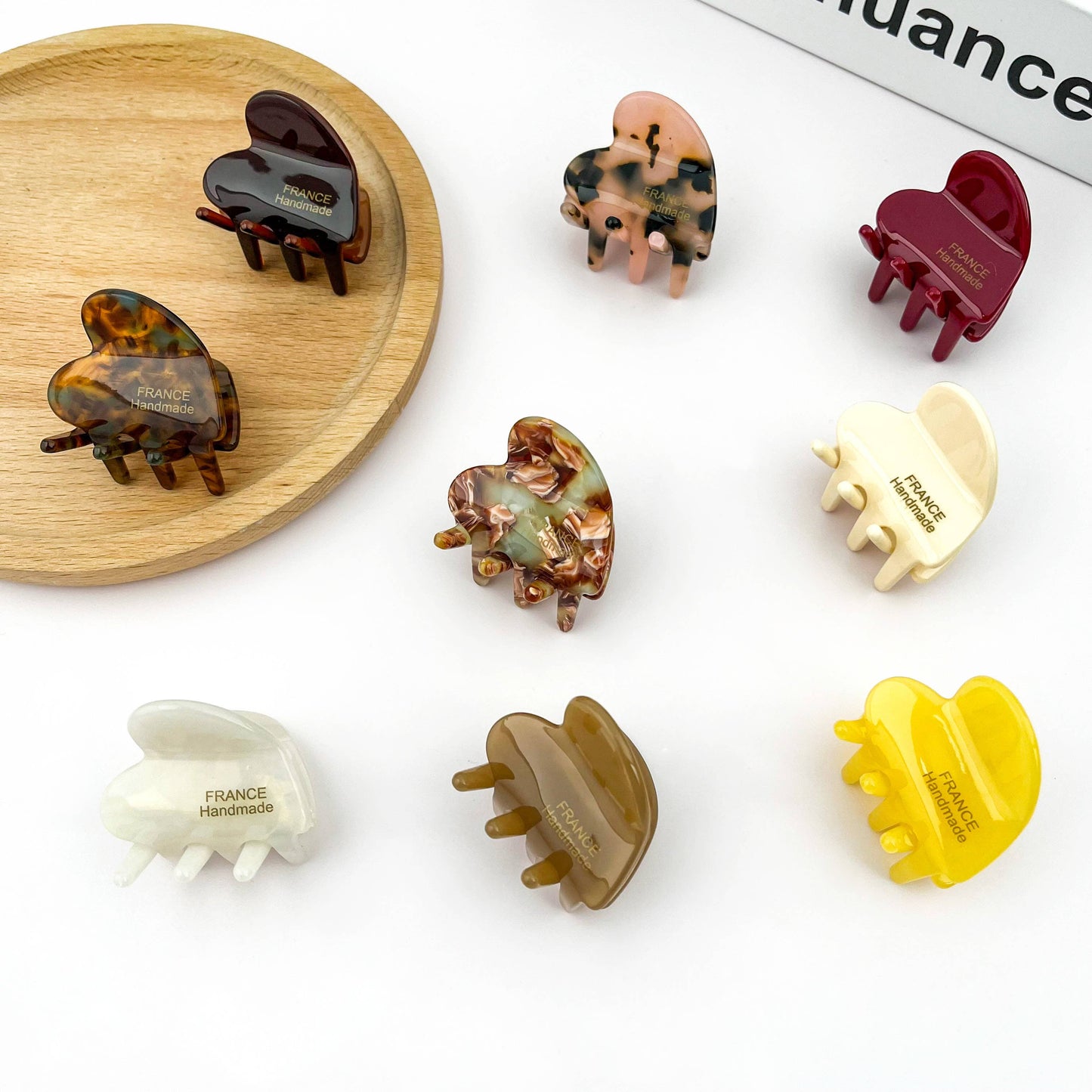 Barrette Cœur Mini en Acétate