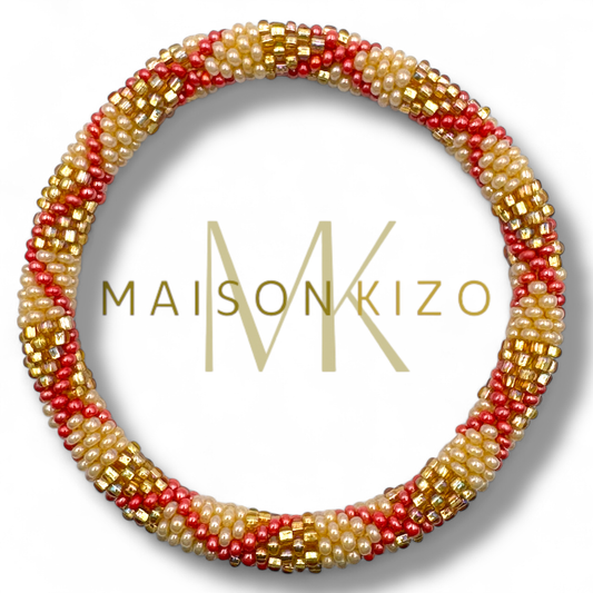 Bracelet népalais perles de verre B41