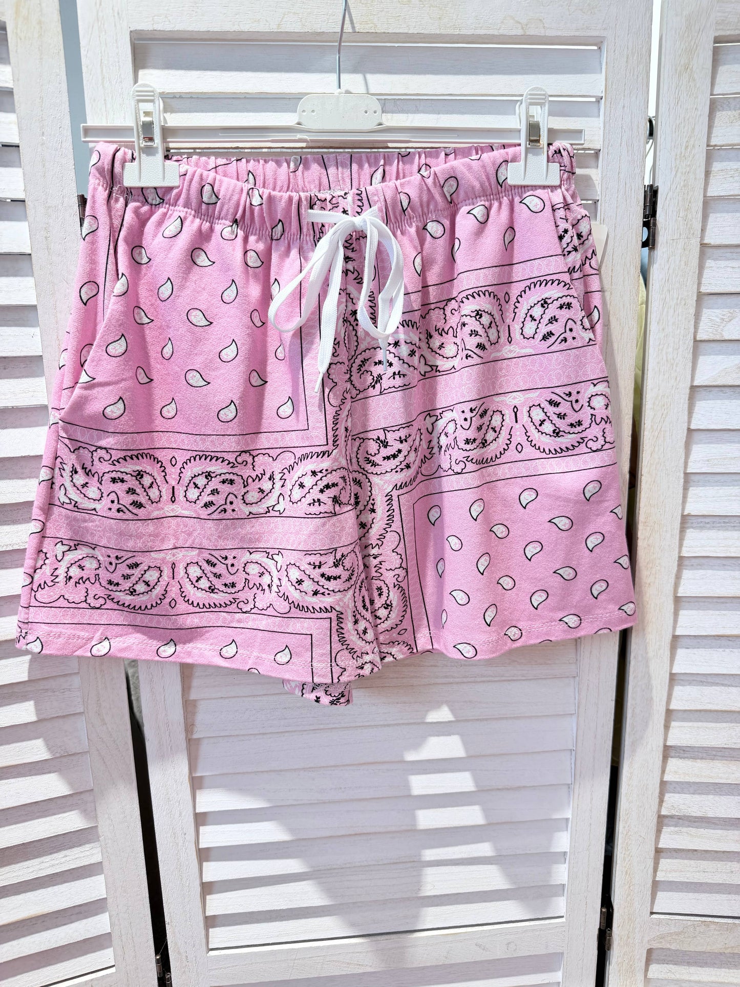 Short imprimé bandana: Rose / TU
