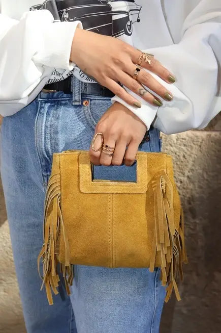 Sac en daim suédé Camel