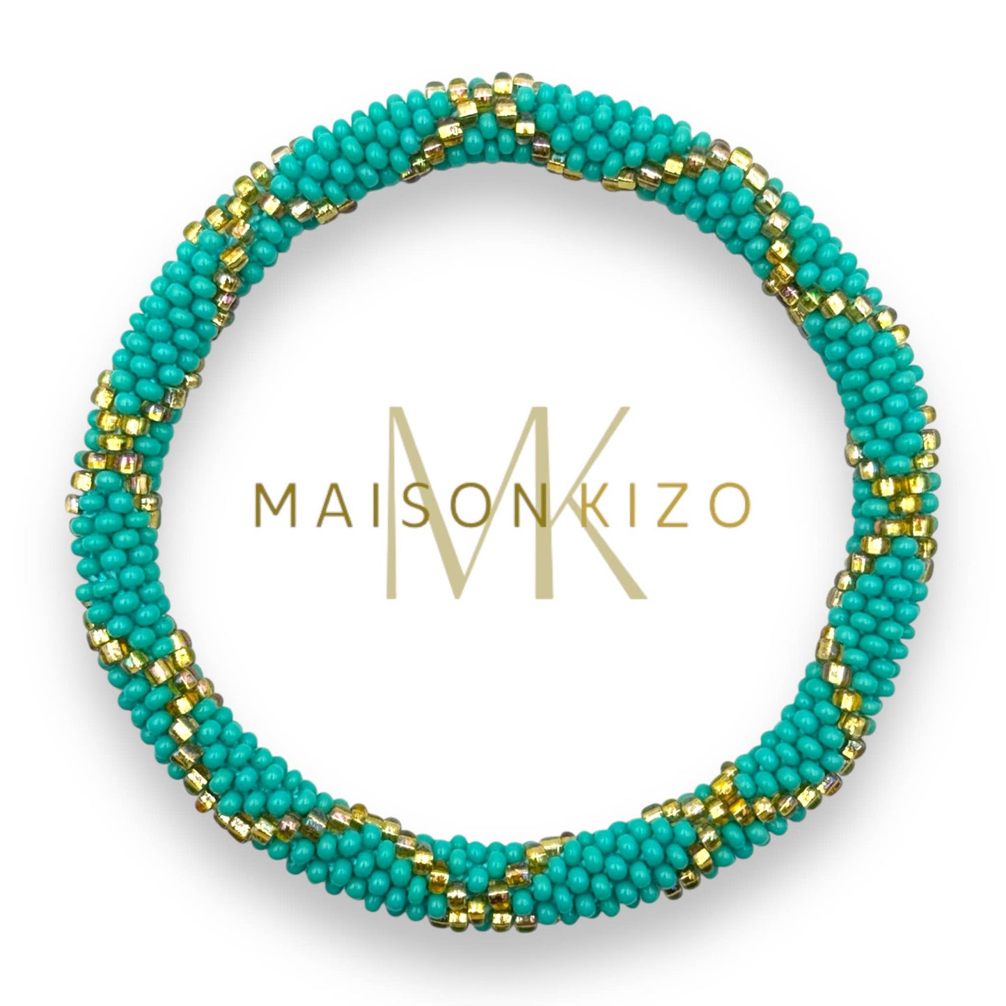 Bracelet népalais  perles de verre E39