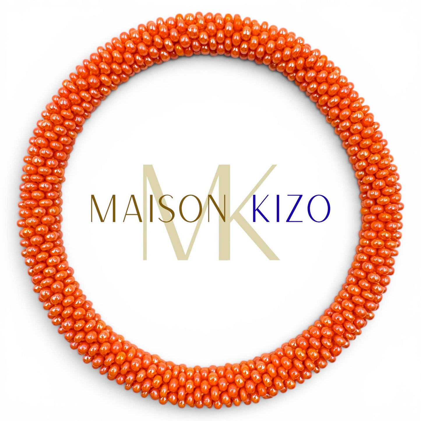 Bracelet népalais B113 Orange Corail - DupontDupont