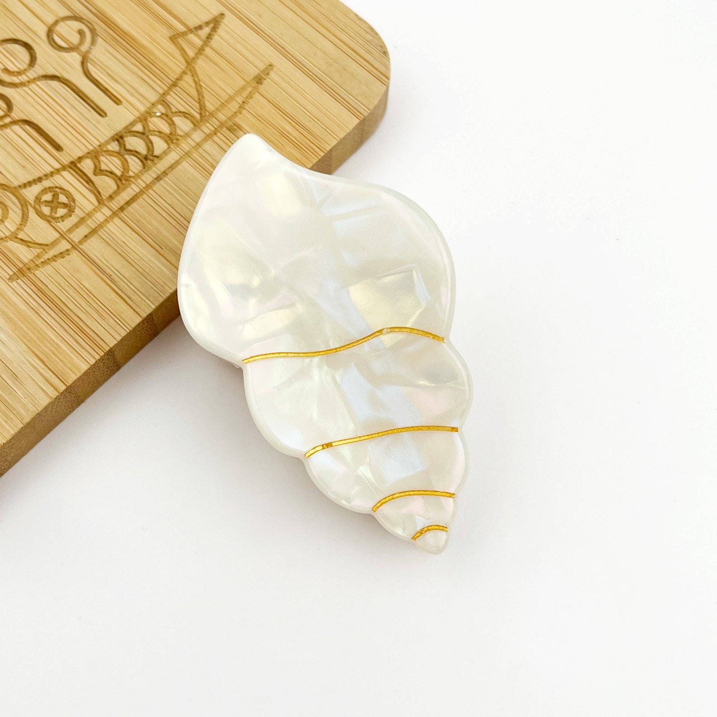 Pince à cheveux coquillage Beige - DupontDupont