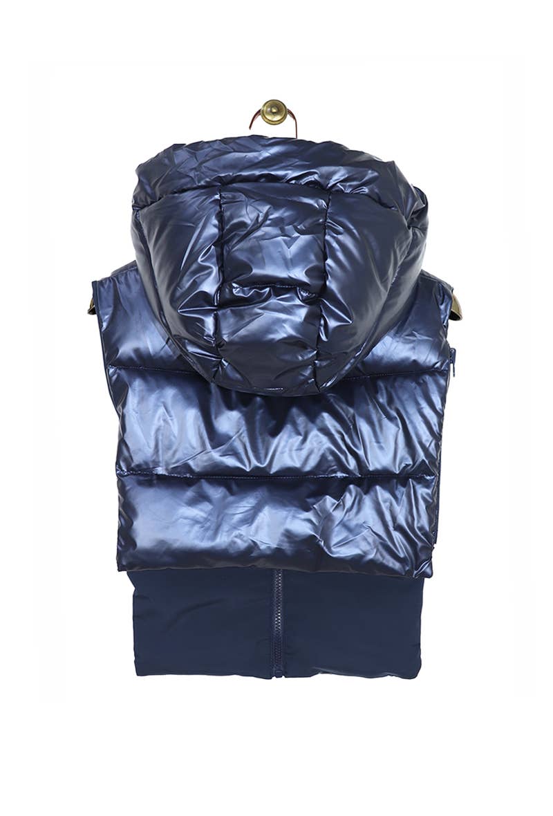 Capuche doudoune imperméable réversible : Acier