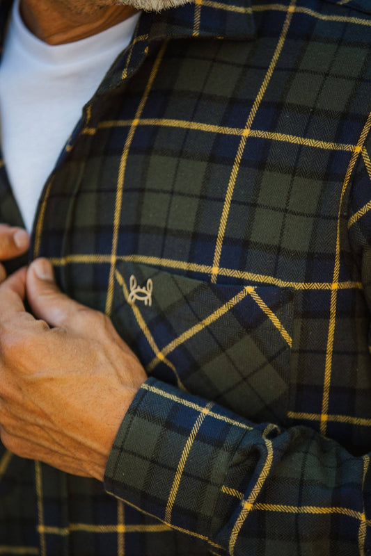 Surchemise Flanelle Vert Jaune: L (4)