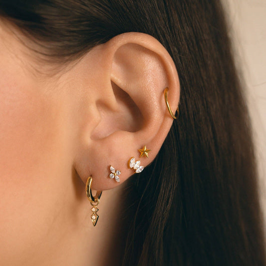 Piercing titane Aconit: Titane doré / 8mm