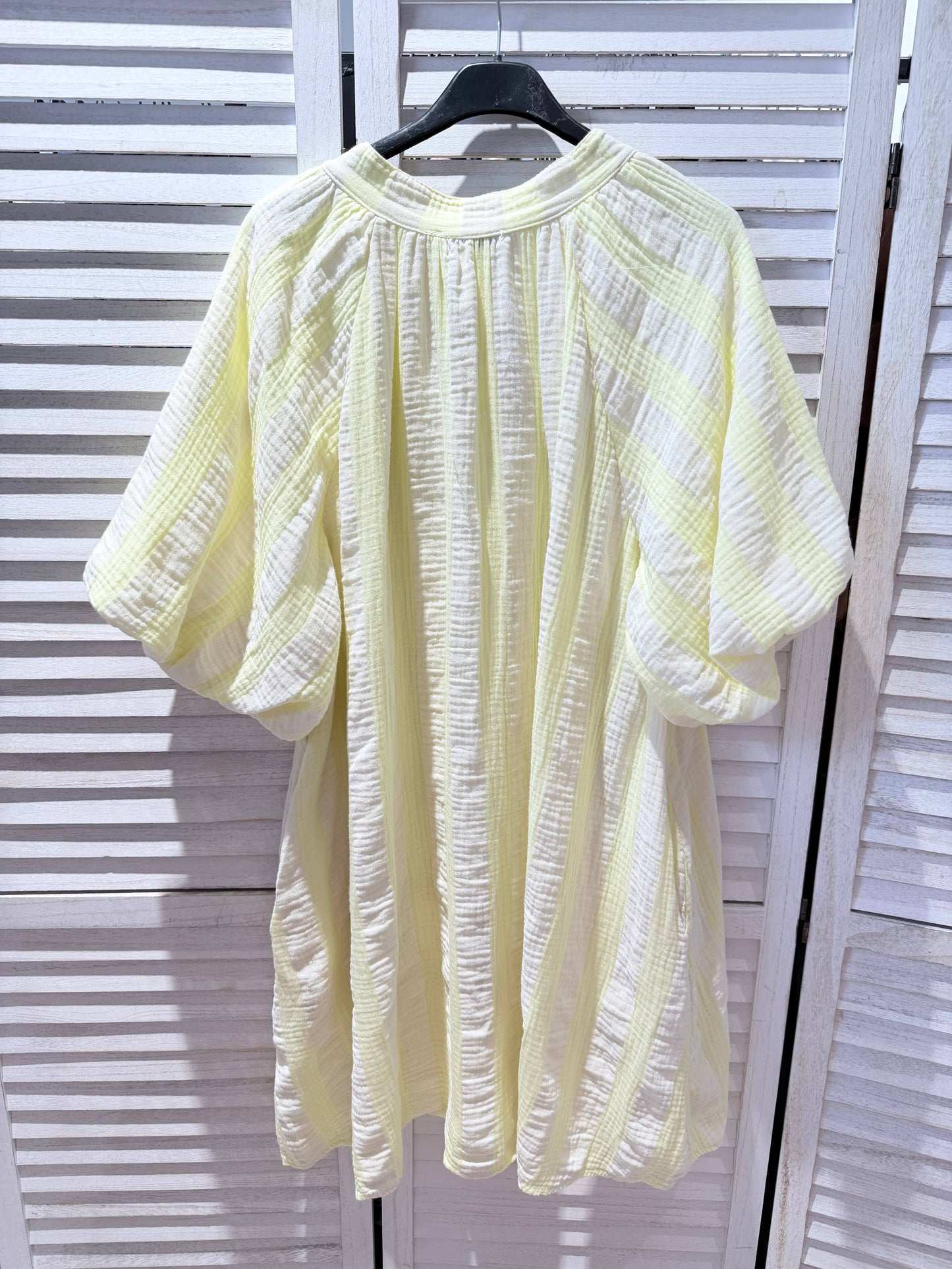 Robe courte à rayures: Jaune / TU