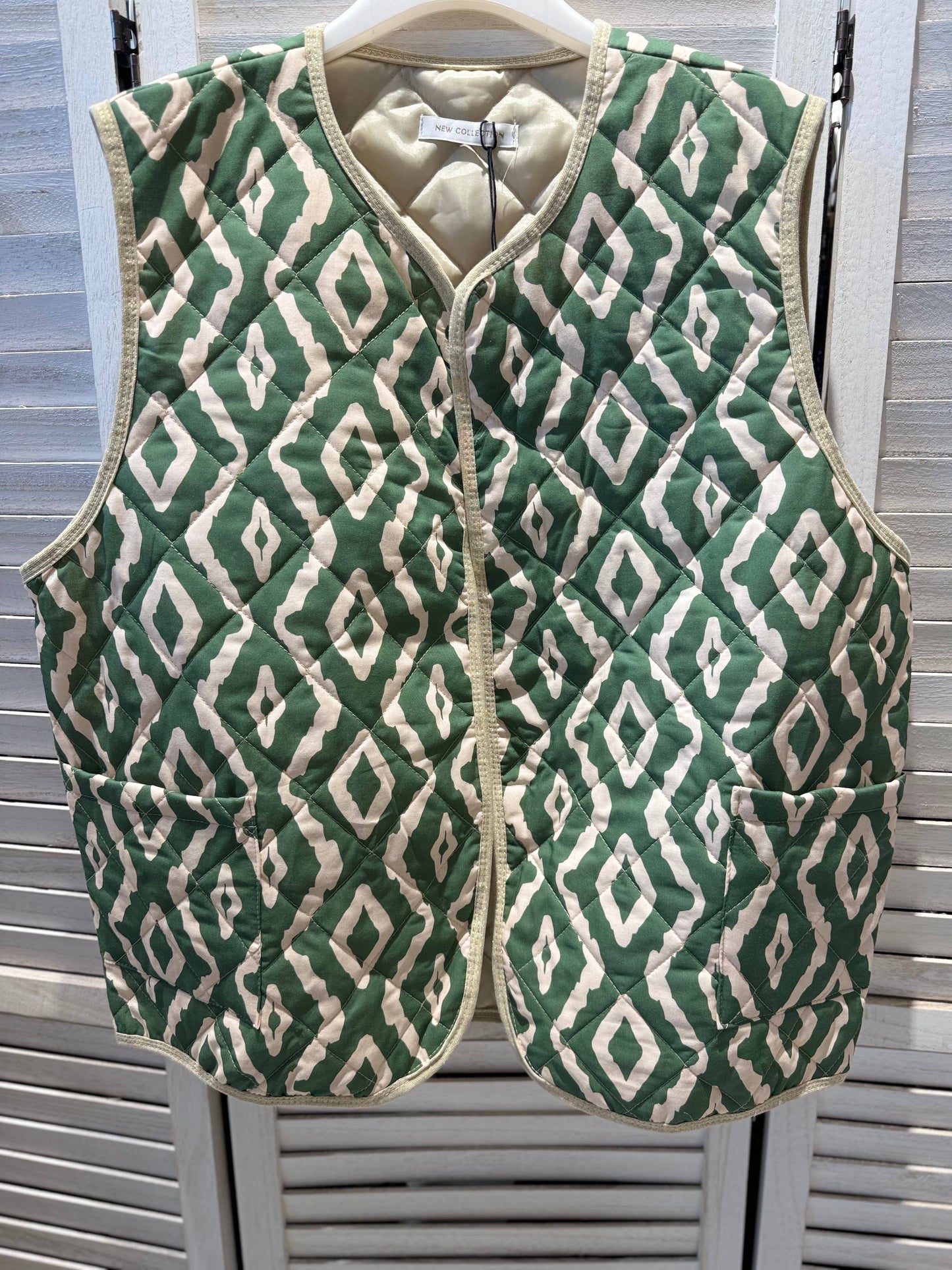 Gilet Imprimé Chic - gia044vert