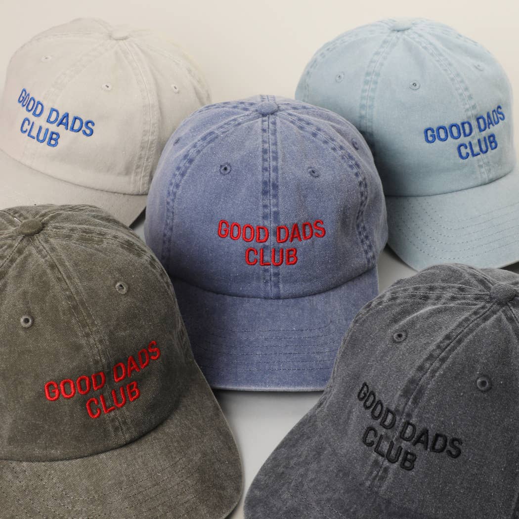 Casquette de baseball en coton brodée « Good dads club » Bleu
