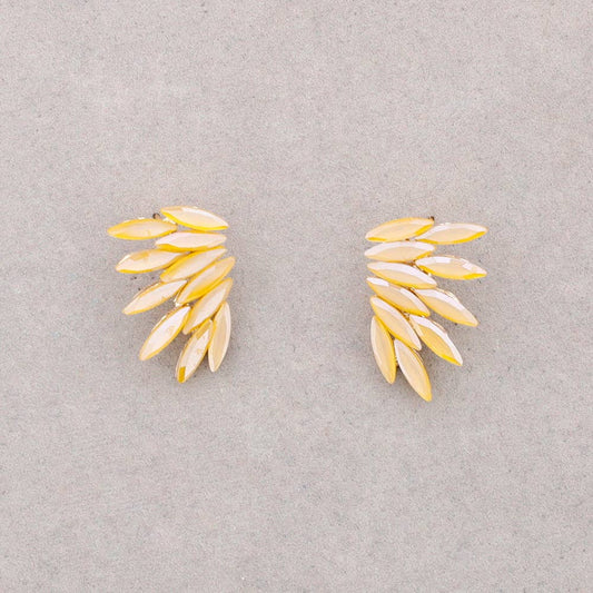 Boucles d'oreilles en forme d'aile en cristal: Jaune - DupontDupont
