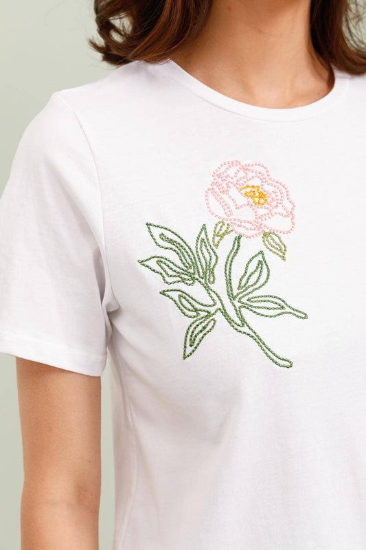 T-SHIRT FLEURS
