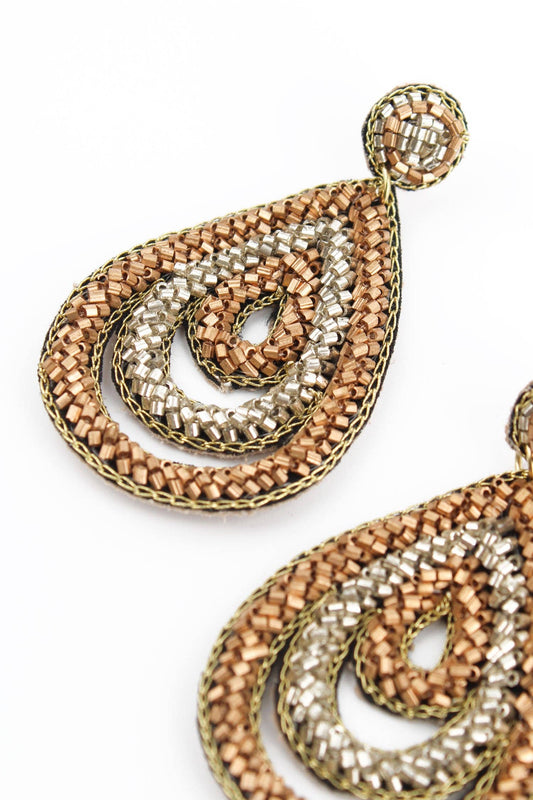 BOUCLES D'OREILLES LARME EN OR ET EN ARGENT