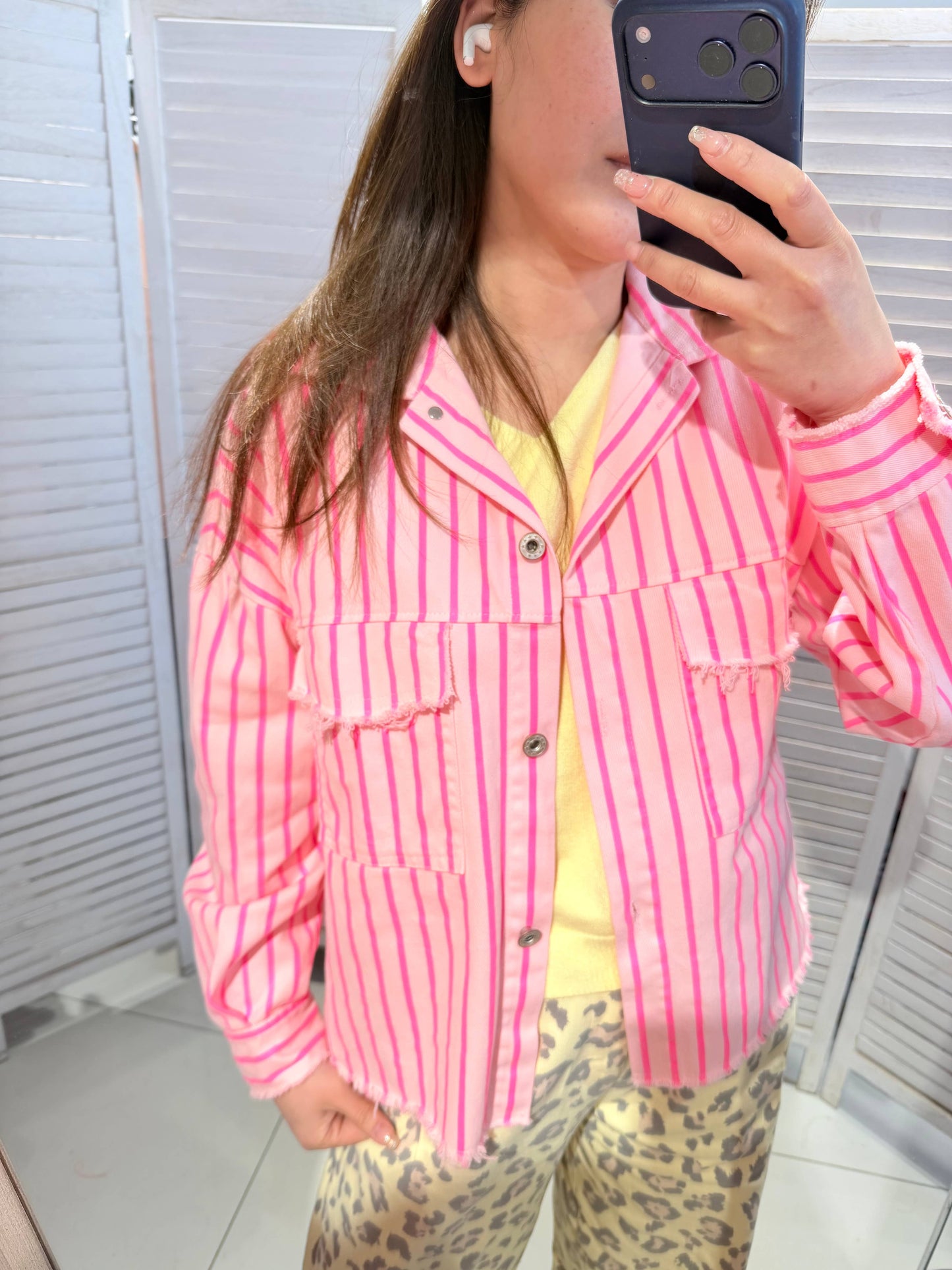 Veste rayée: Rose / TU