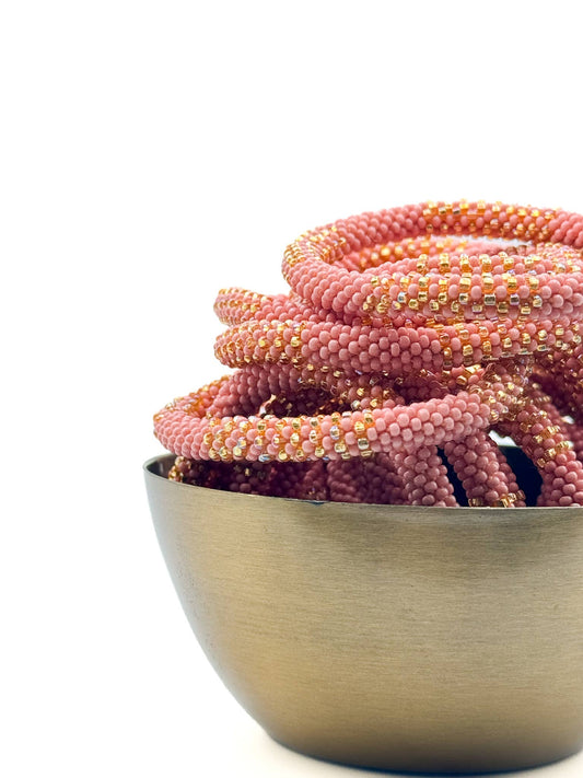 Bracelet népalais perles de verre