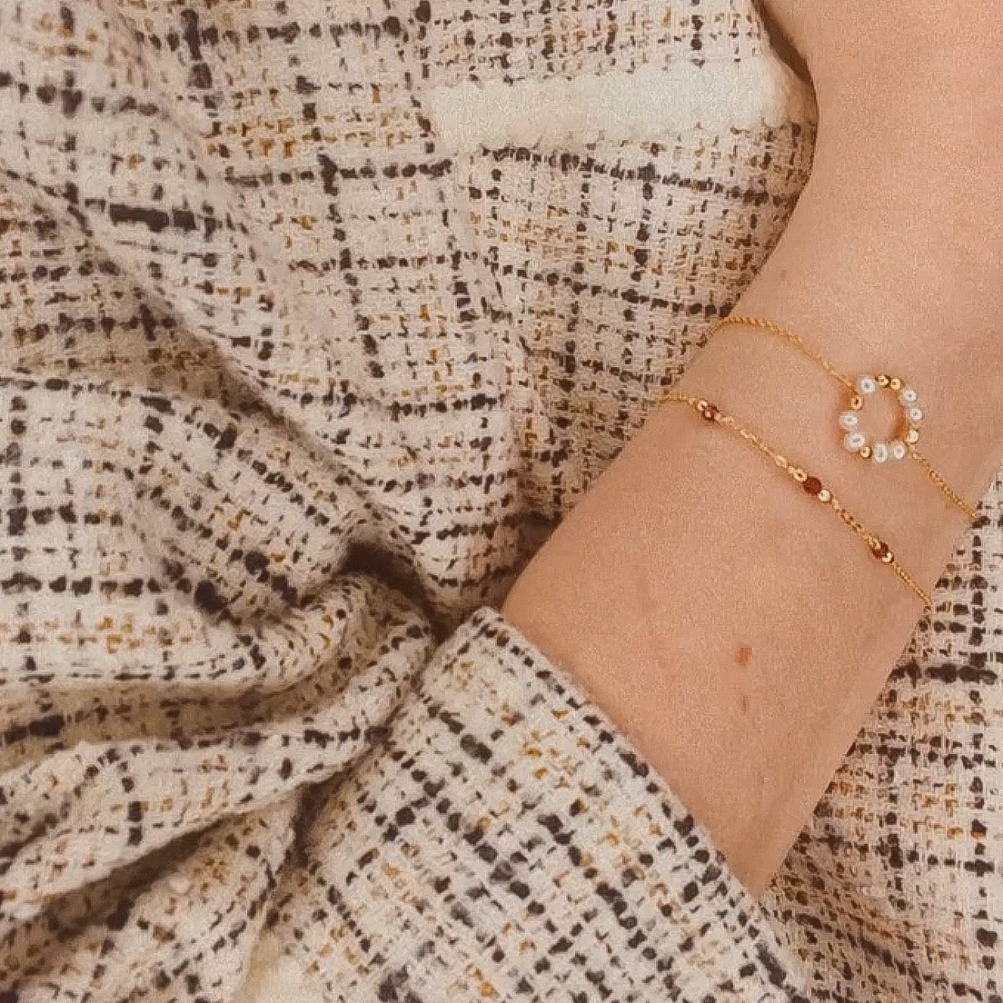 Bracelet Aube avec pierre Emeraude