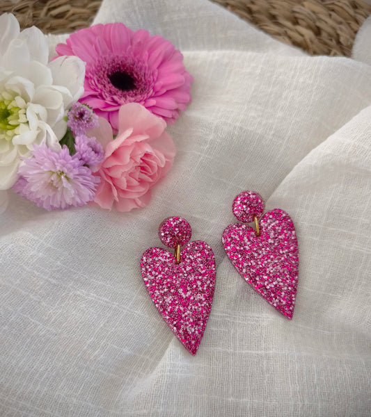 Boucles d'oreilles Big Love pink
