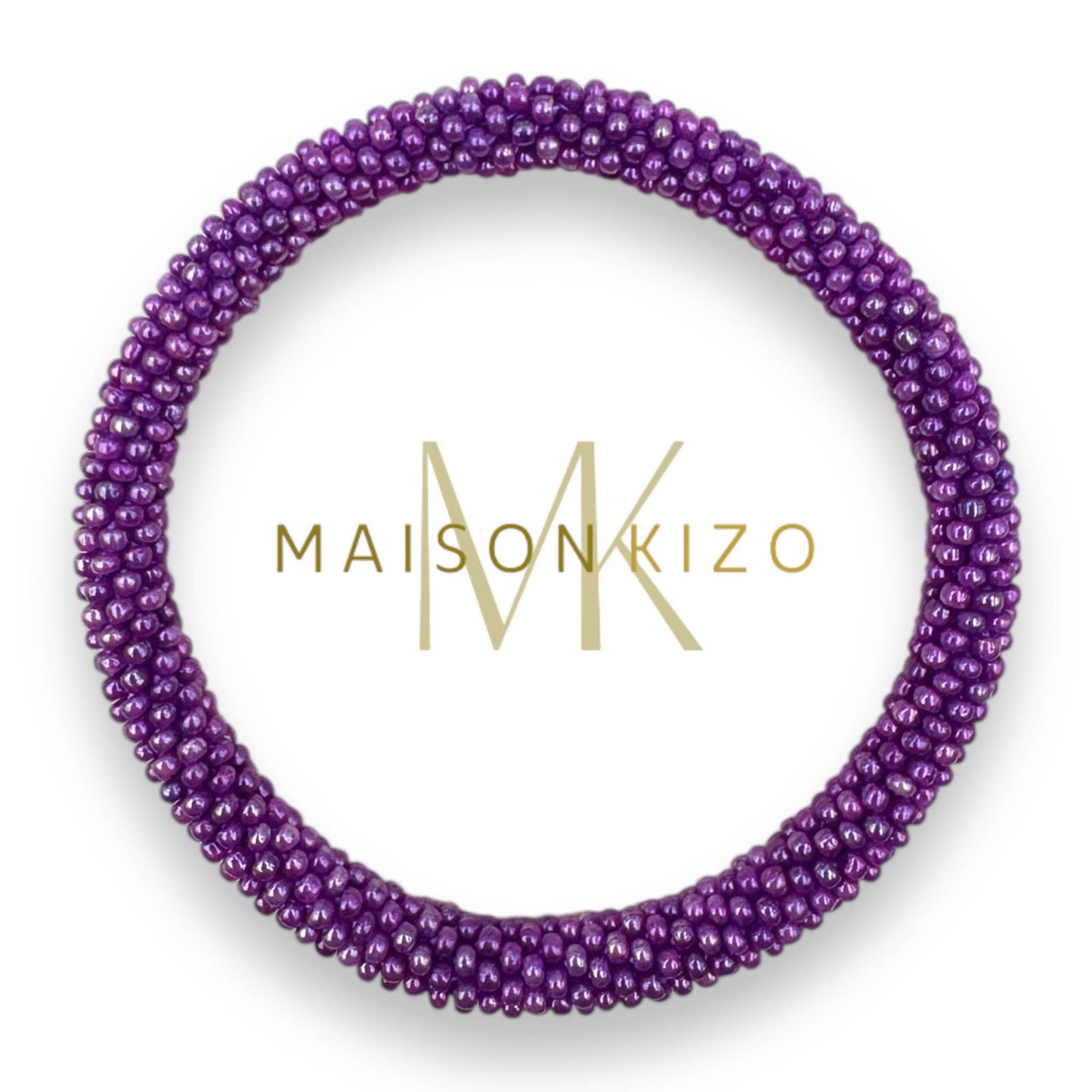 Bracelet népalais perles violettes V11 - DupontDupont