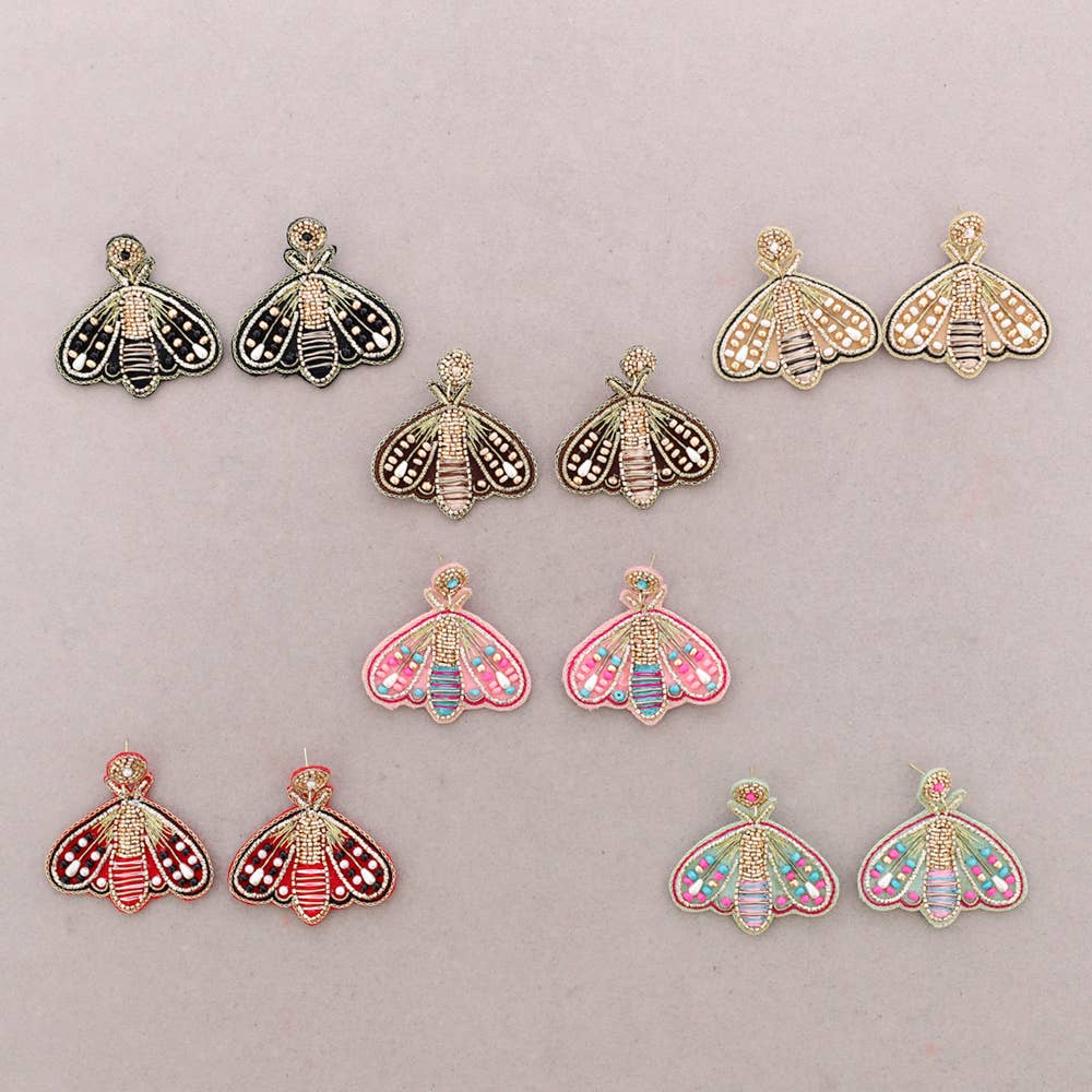 Boucles d'oreilles Insecte Perles doré - DupontDupont