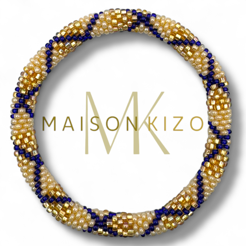 Bracelet népalais perles de verre B39