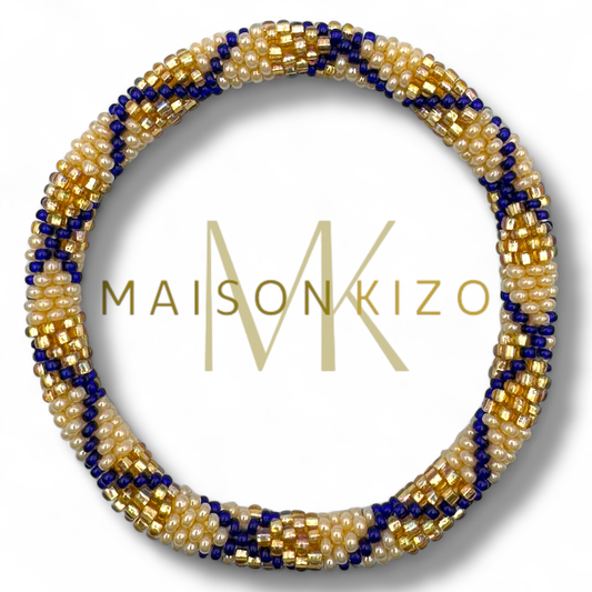 Bracelet népalais perles de verre B39