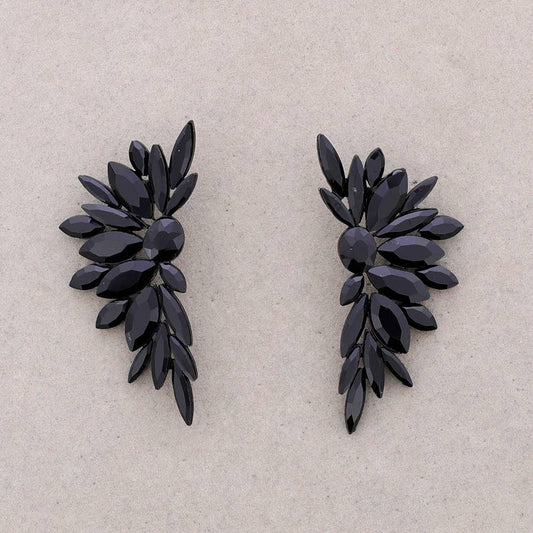 Boucles d'oreilles aile en cristal: Orange