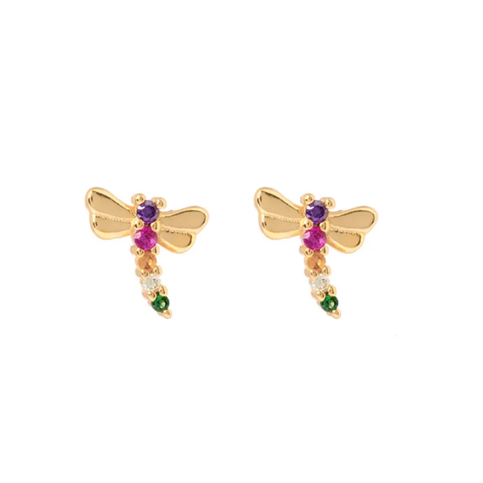 Clous libellule: Multicolor / Goud - DupontDupont