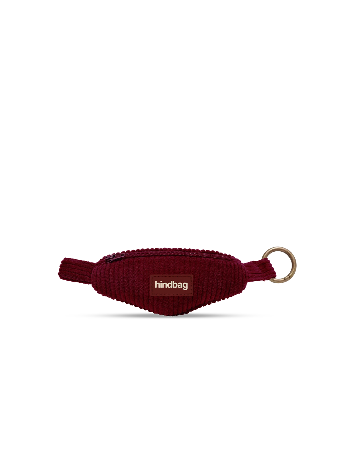 Porte-clés banane côme velours bordeaux