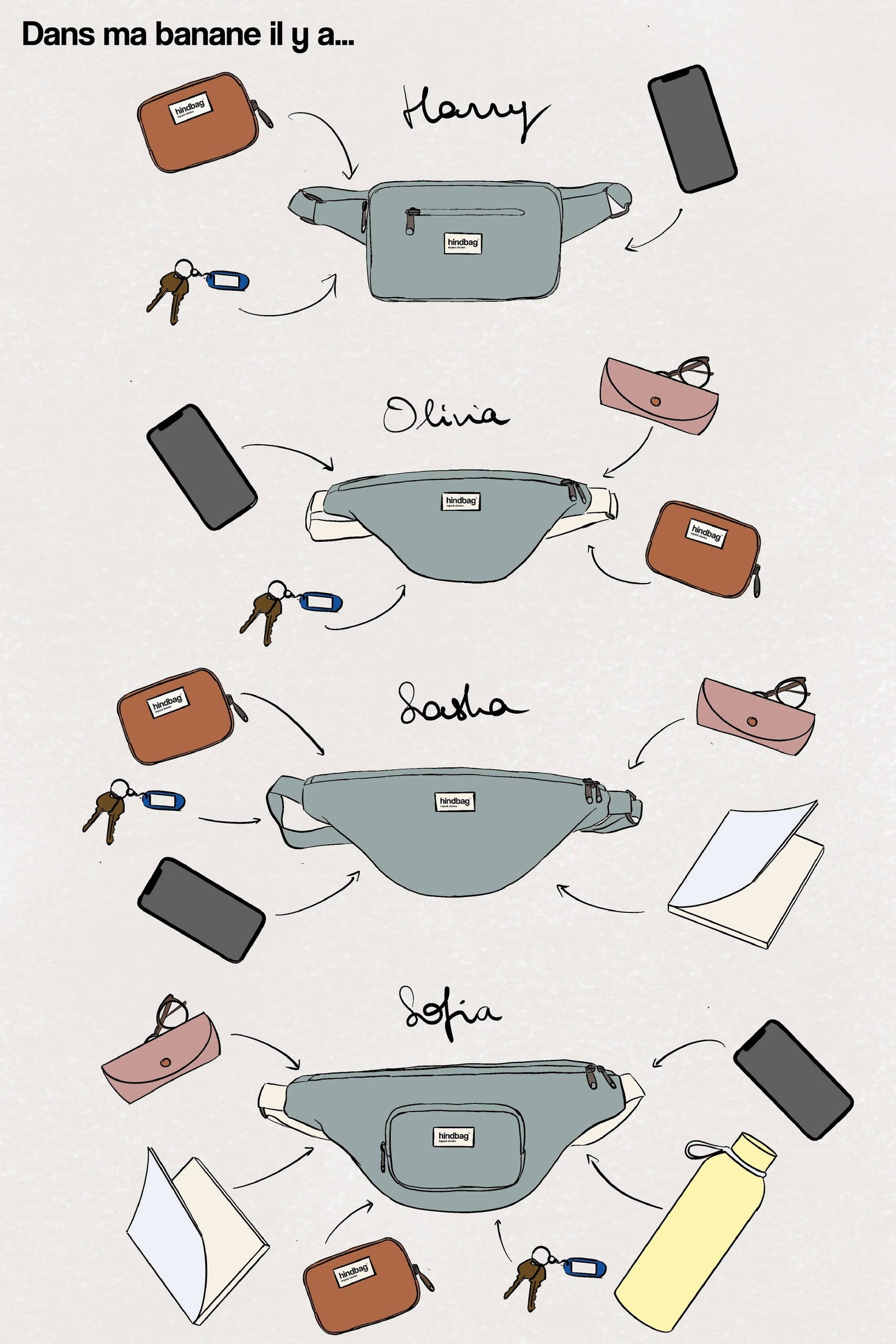 Sac banane Sasha Olive - DupontDupont