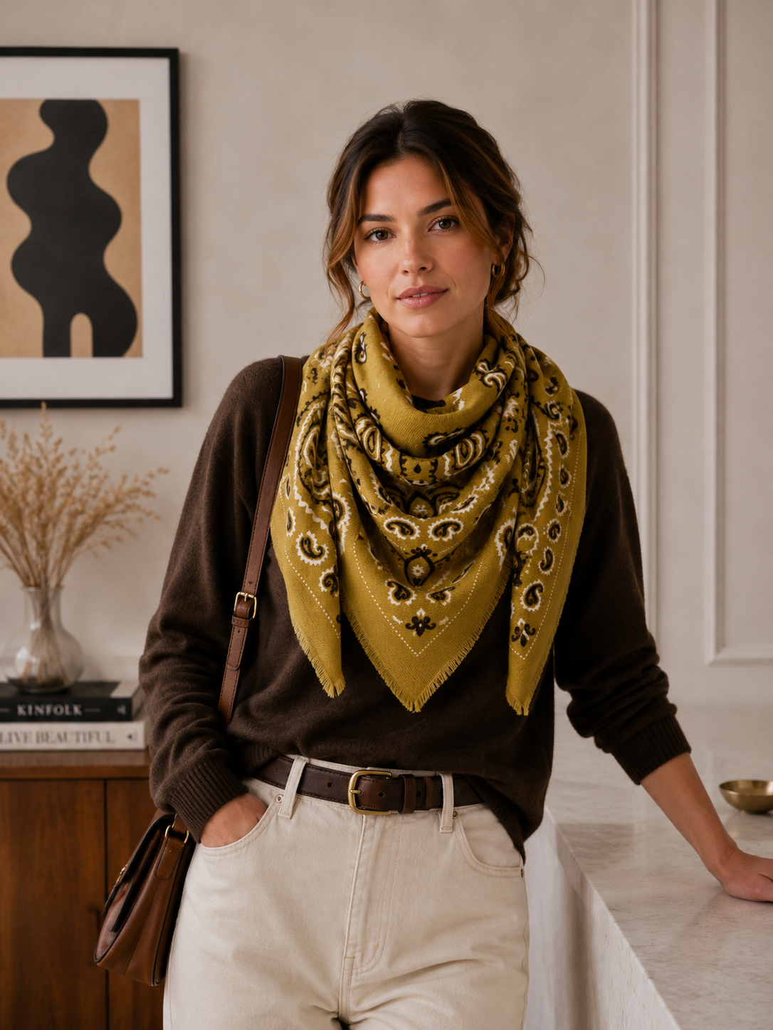 Echarpe Bandana: Taupe - DupontDupont