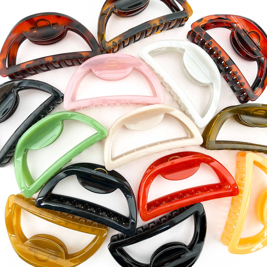 Pince à cheveux demi-cercle creux