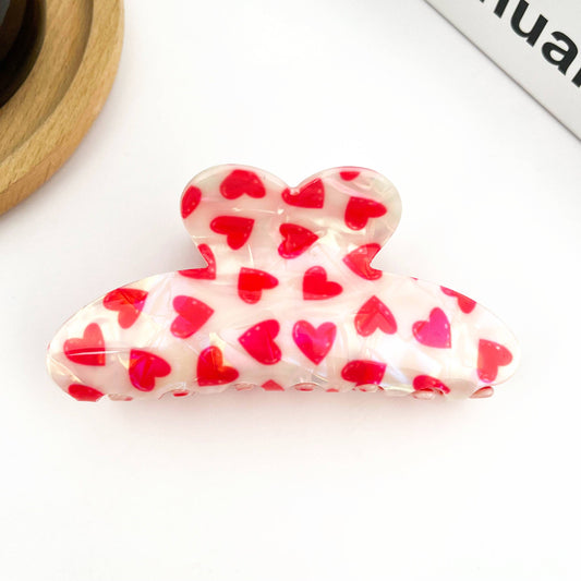 Pince à cheveux rétro cœur