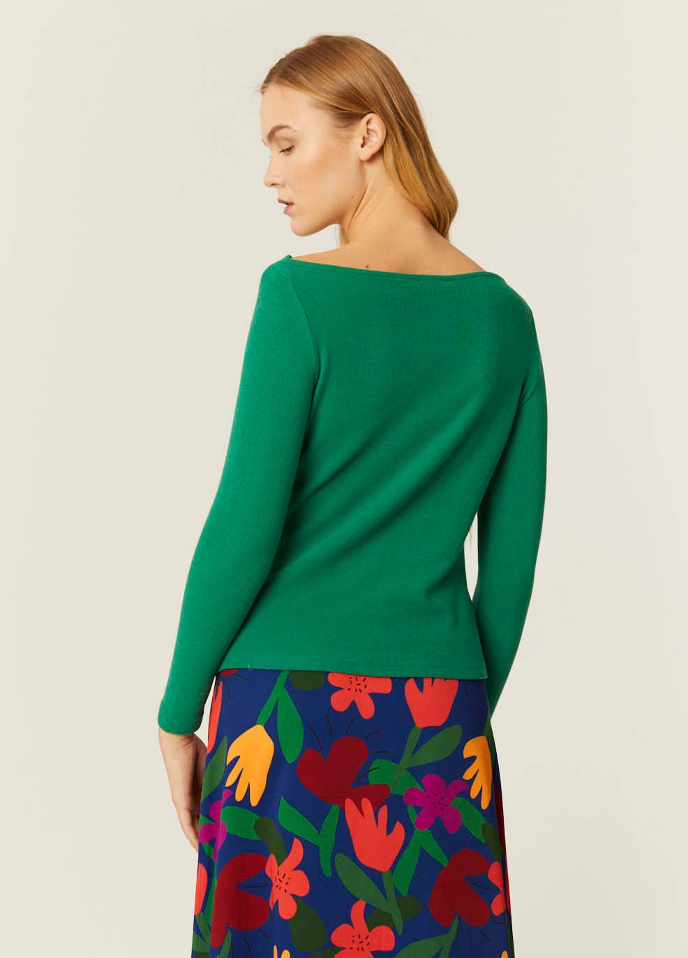 HAUT COL BATEAU VERT