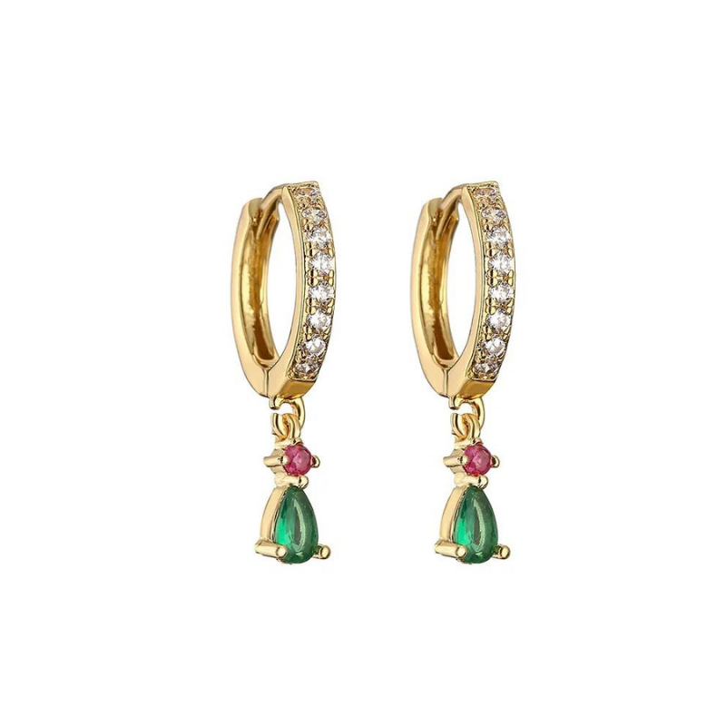 Boucles d'oreilles vertes Isidora