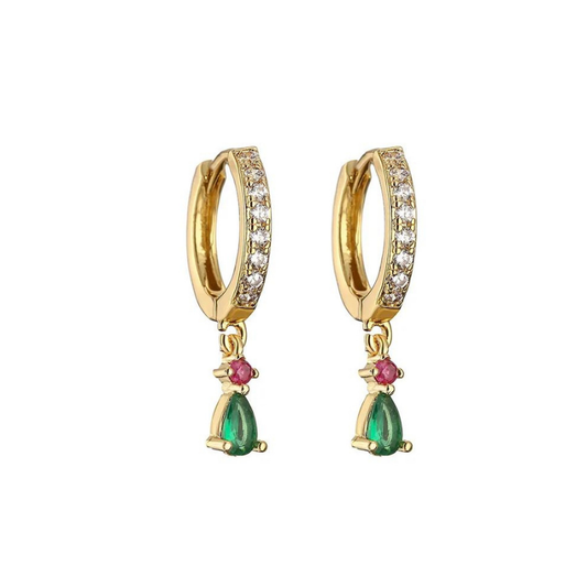 Boucles d'oreilles vertes Isidora