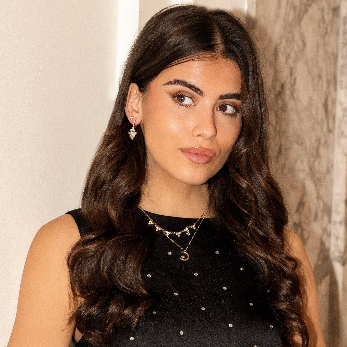 Petites boucles d’oreilles scintillantes