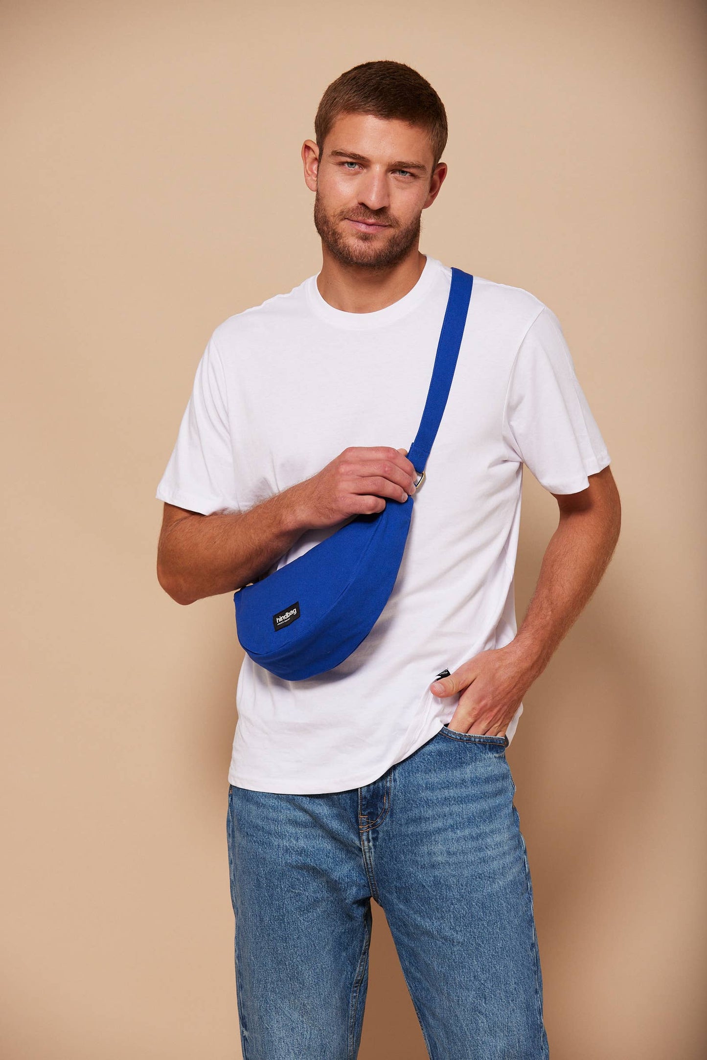 Sac demi-lune Andrea Bleu électrique