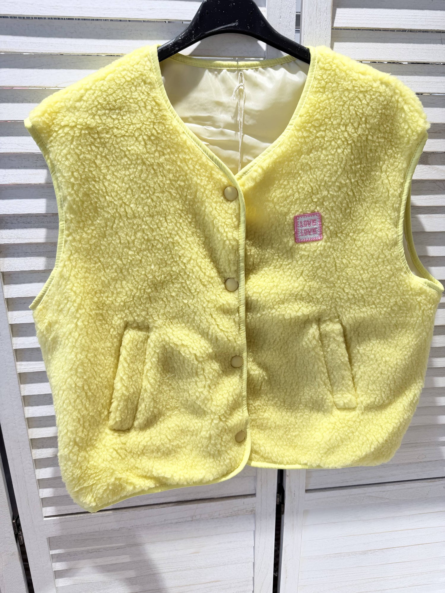 Veste sans manches en peluche: Jaune / Taille unique - DupontDupont