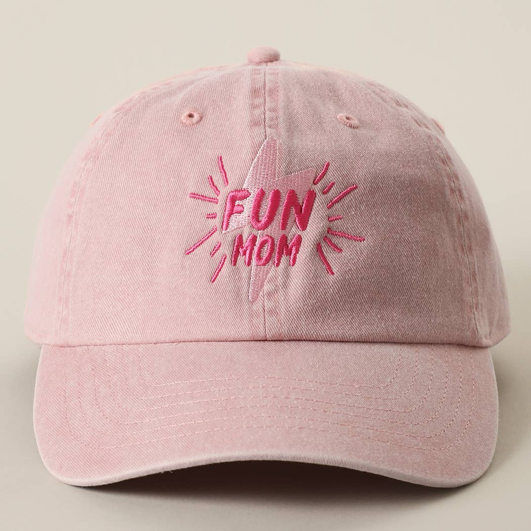 Casquette coton brodée « FUN MOM » Vert