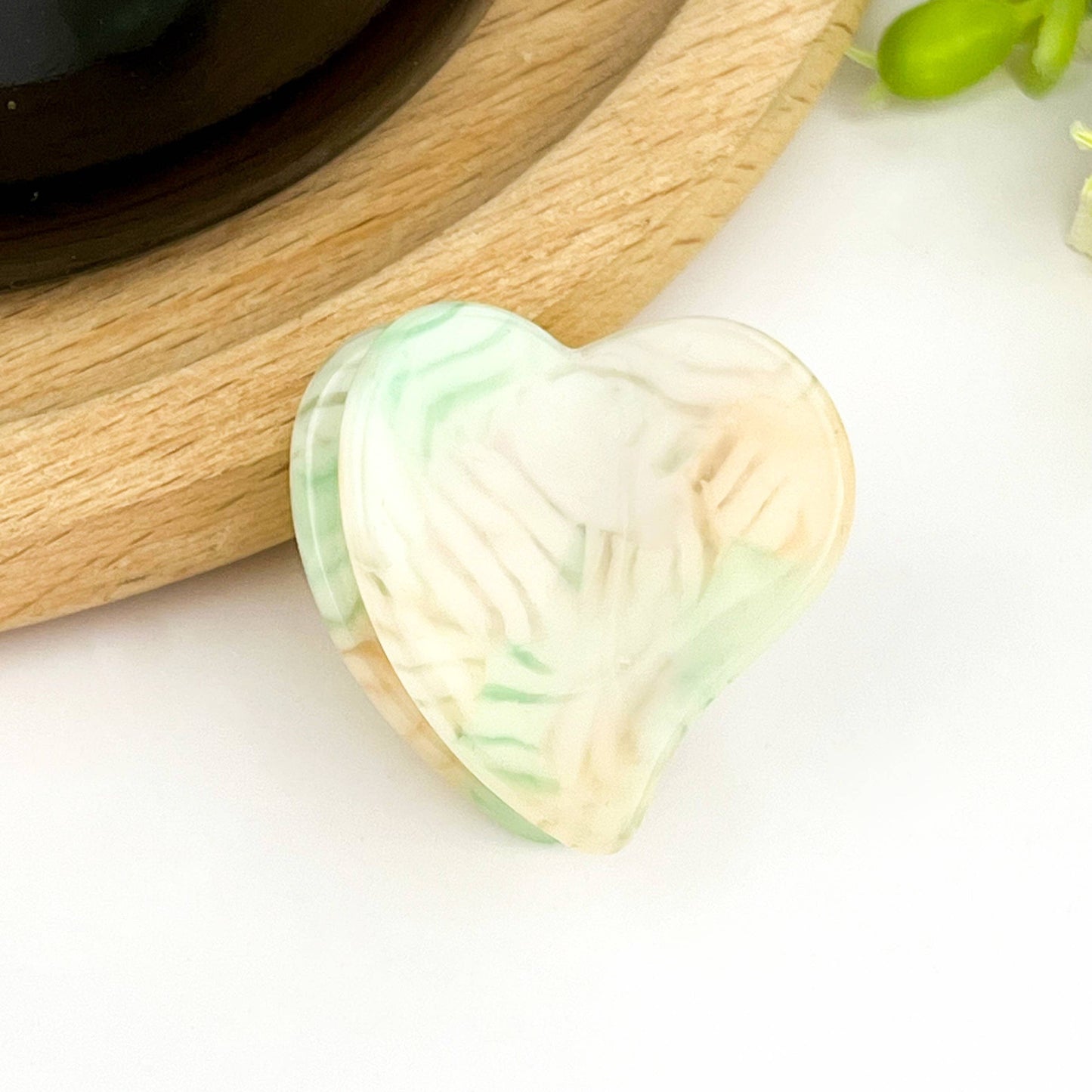 Pince à cheveux mini cœur vert - DupontDupont