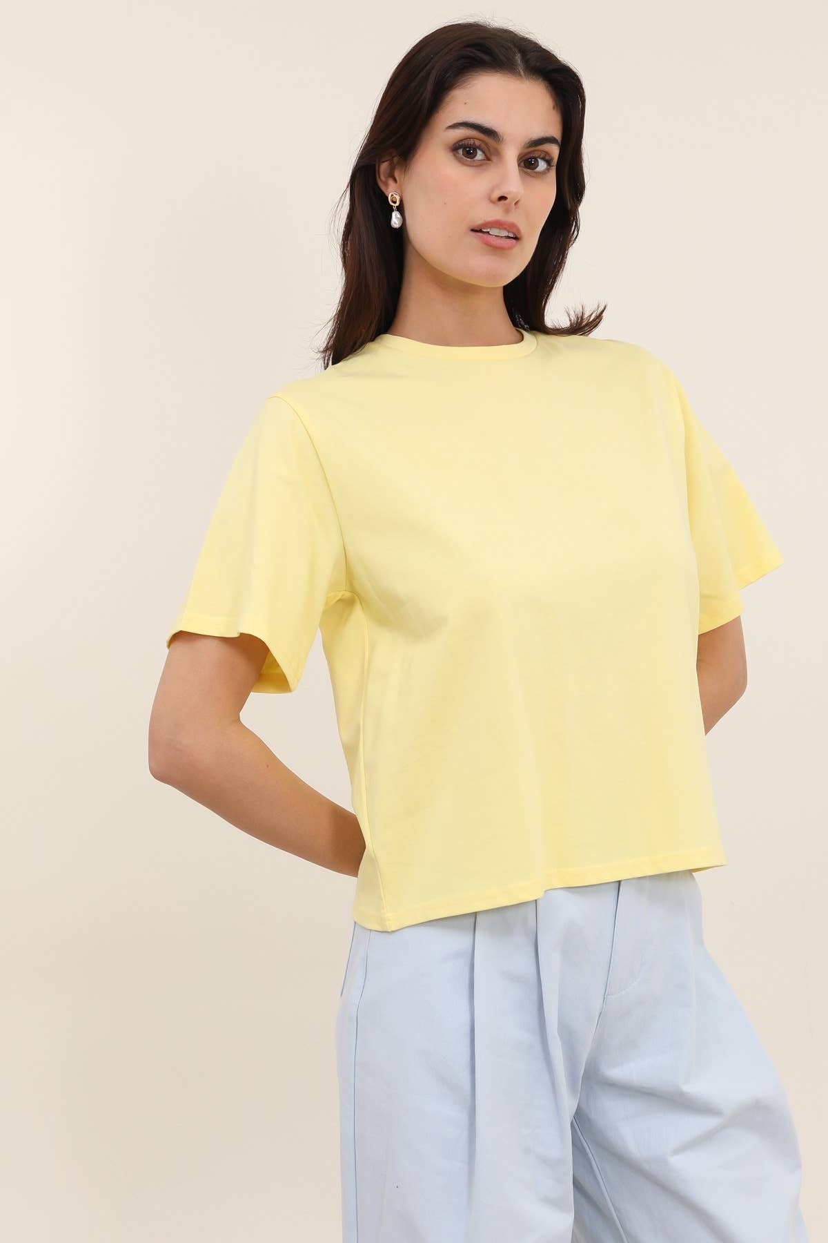 T-SHIRT BOXYBleu
