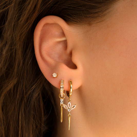 Boucles d'oreilles Alissa blanches