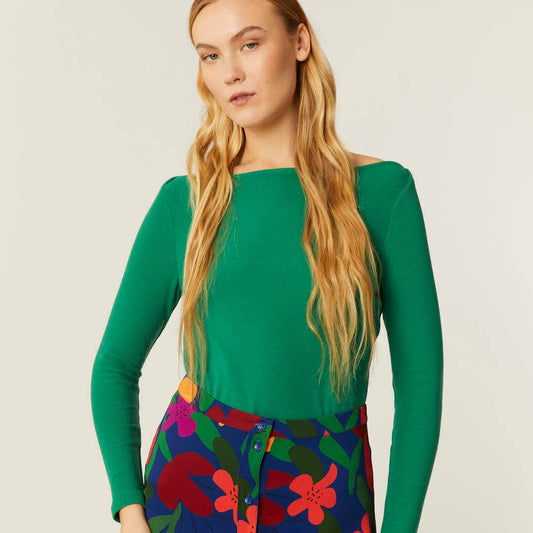 HAUT COL BATEAU VERT