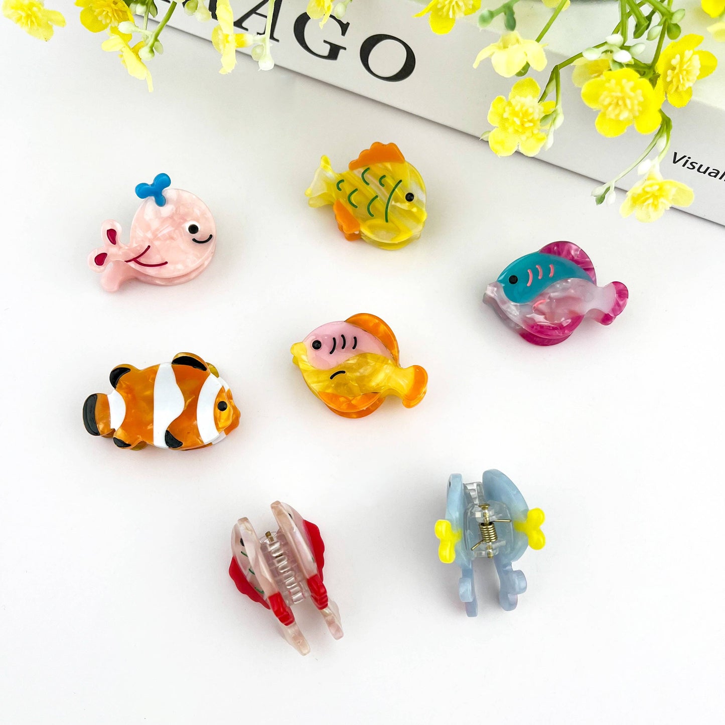 Mini pince a cheveux Poisson clown