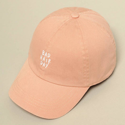 Casquette Bad Hair Day: VIEUX ROSE